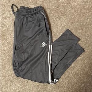 Adidas aeroready gray and white sweatpants, size men’s large